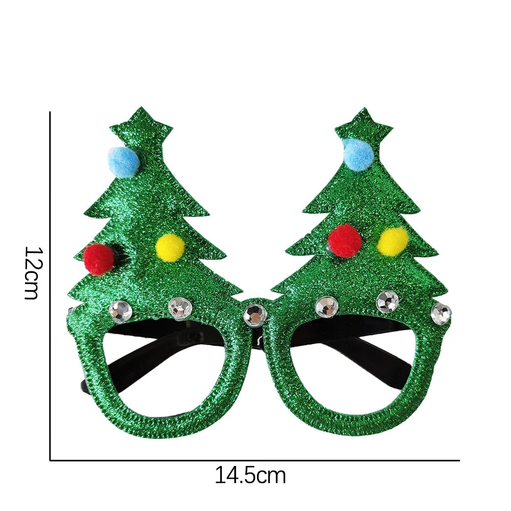 Christmas Glasses Plastic Decorative Glasses Kid Xmax Party Costume Accessory Photo Props Christmas Decoration decoración hogar