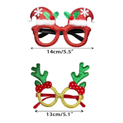 2024 Adult And Kids Christmas Xmas Decor New Year Gift Santa Snowman Glasses Christmas Glasses Frame Christmas Decorations