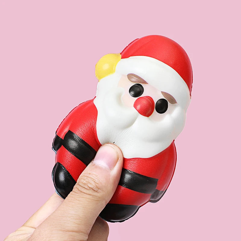 Christmas PU Squishy Anti Stress Reliever Toy Santa Claus Reindeer Snowman Sensory Slow Rebound Doll 2024 Xmas Party Decor Favor