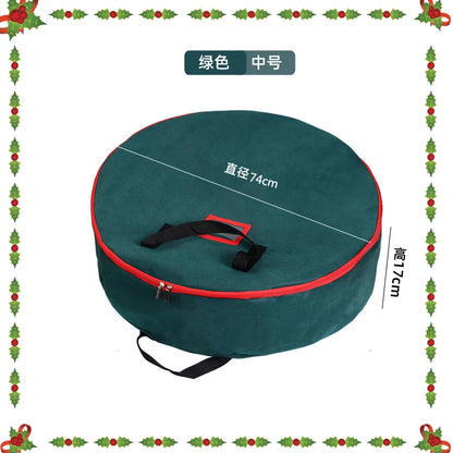 DINYAO Christmas Wreath Storage Bag with Thickened Oxford Cloth Seasonal Holiday Wreath Storage Container with Handle and Zipper