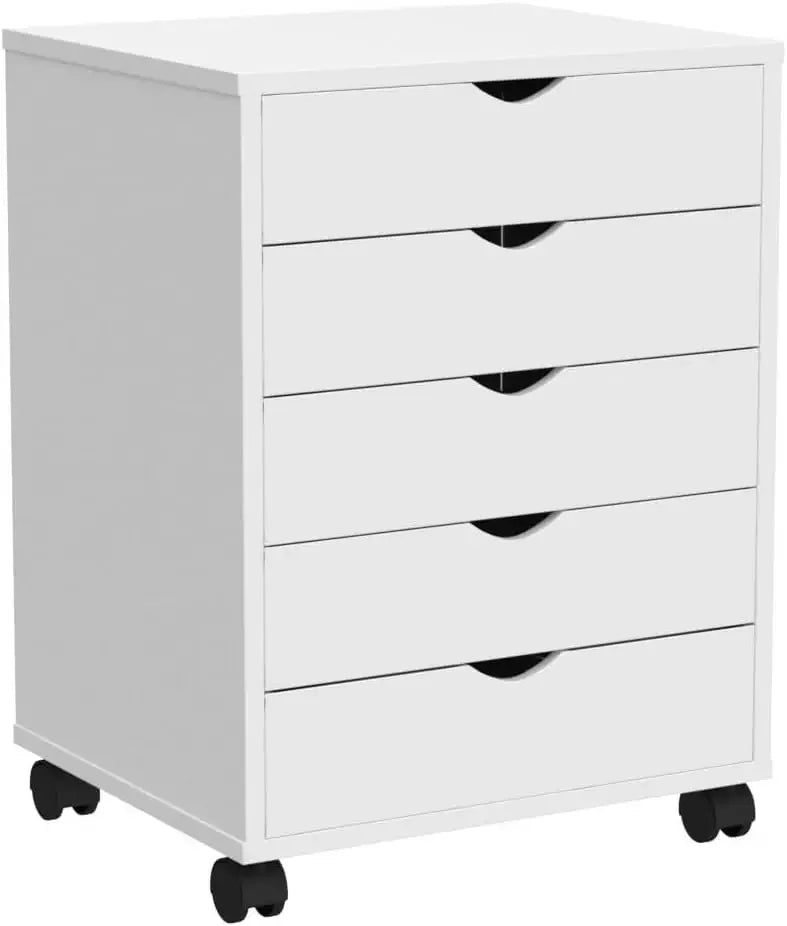 5 Drawer Mobile File Cabinet with Wheels