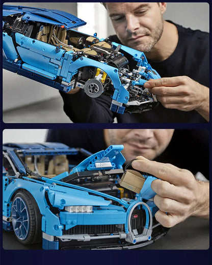 A Gift That Is Compatible With Building Blocks, And Difficult To Assemble Racing Car Models, Remote Control Sports Cars