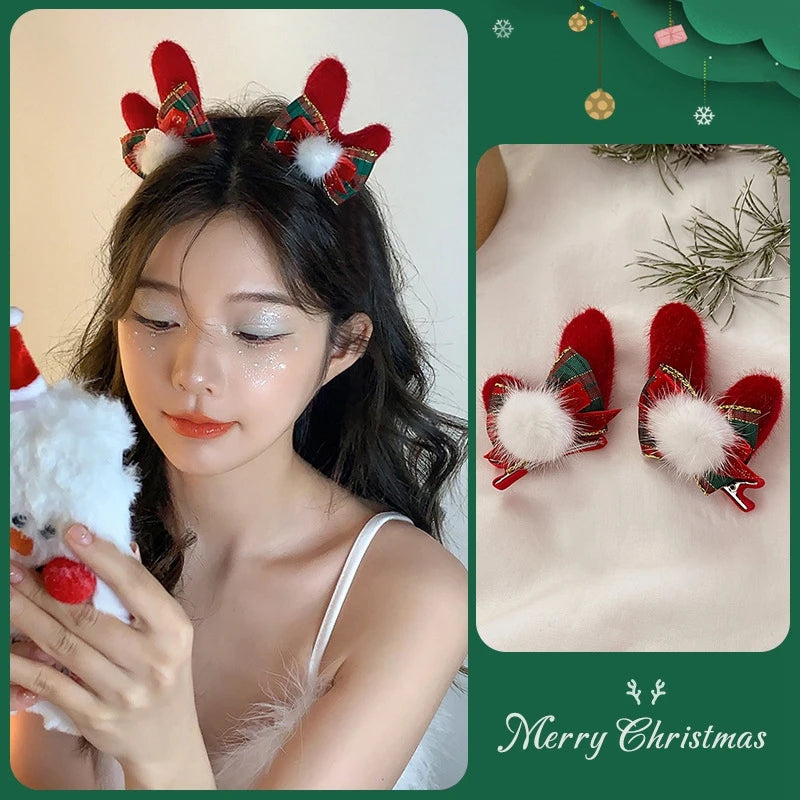 Merry Christmas Reindeer Headband Christmas Headwear Hair Band Clasp Headwear Festival Party Cosplay Photo Prop
Navidad 2025