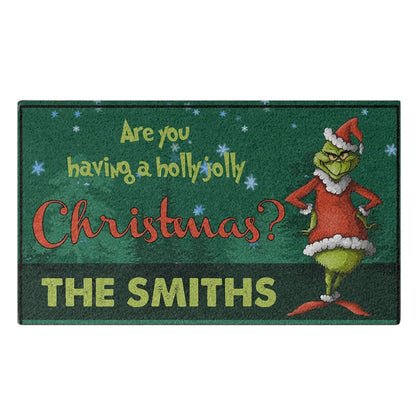 Xmas Welcome Christmas Mat Non-Slip And Washable Doormat Decoration Door Mat Entrance Rugs 40x60 cm/15.7x23.6 inches