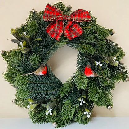 Christmas Artificial Pine Branches Xmas Ball for Christmas DIY Wreath/Door Hanging Decorations Navidad DIY Tree Decor Supplies