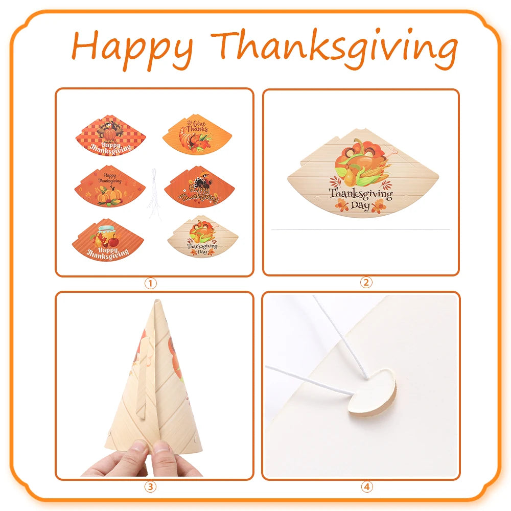 Thanksgiving Party Decor Autumn Maple Leaf Lantern Banner Pumpkin Straw Turkey Hat Honeycomb Ball Fall Harvest Home Party Props