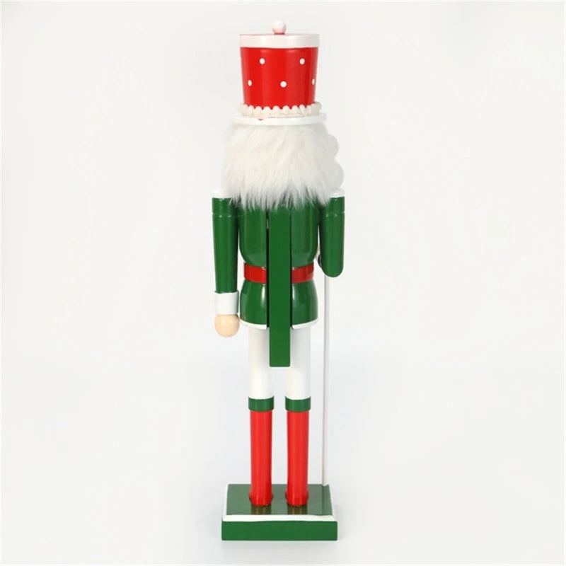 Elegant Candy Series Nutcrackers Ornament Handmade Christmas Nutcrackers 50CM Decors Candy Series with Ribbon Scepter