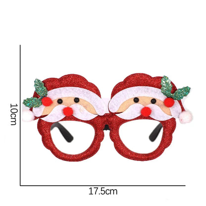 Christmas Glasses Plastic Decorative Glasses Kid Xmax Party Costume Accessory Photo Props Christmas Decoration decoración hogar