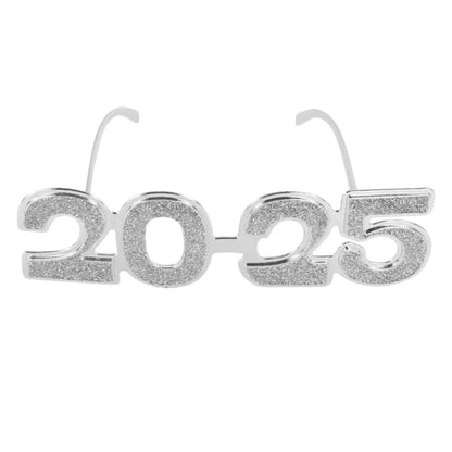 1Set Christmas Photo Props 2025 Glasses Frame Happy New Year Headband Xmas Party Decoration Children Adult Headwear Navidad Gift