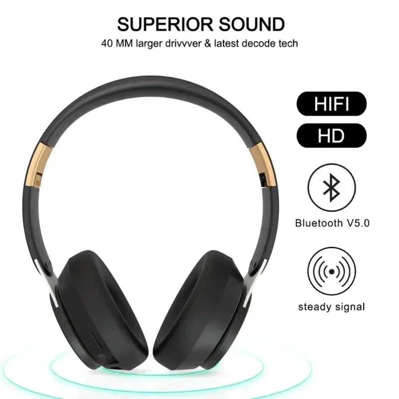 07S Wireless Headphones Earphone Bluetooth+TF HIFI Heavy Bass Headsets Play+3.5mm AUX 3 Modes Foldable Adjustable Stereo Gaming