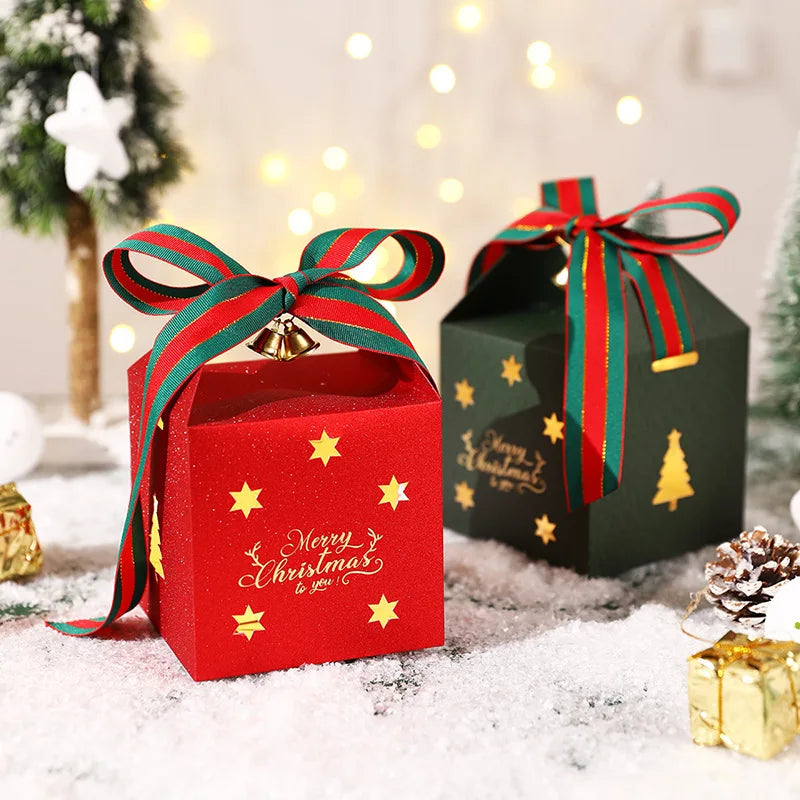 2024 Christmas Apple Box Gift Box Christmas Eve Apple Packaging Decoration Box Handbag Holiday Props Party Decorations