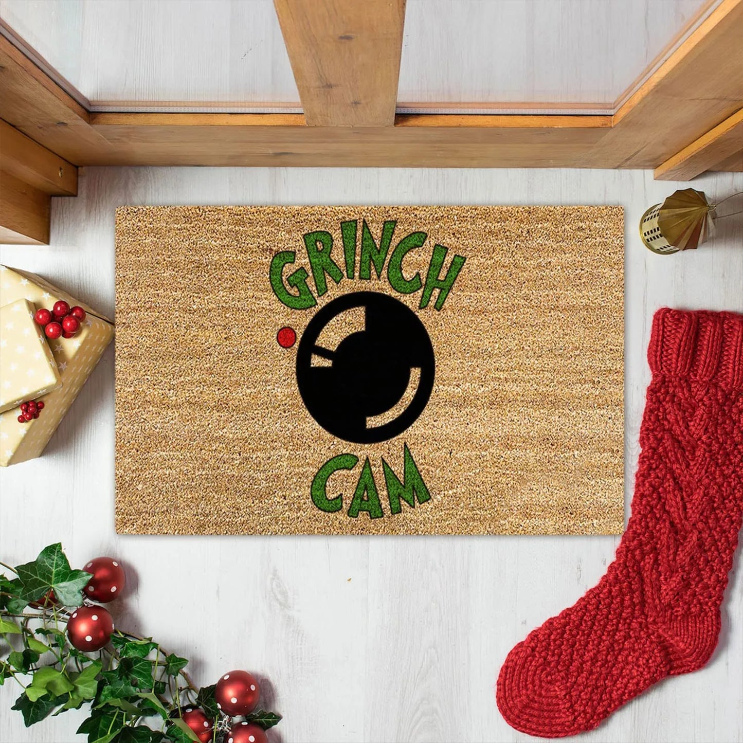 Xmas Welcome Christmas Mat Non-Slip And Washable Doormat Decoration Door Mat Entrance Rugs 40x60 cm/15.7x23.6 inches