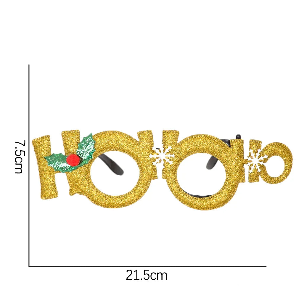 Christmas Glasses Plastic Decorative Glasses Kid Xmax Party Costume Accessory Photo Props Christmas Decoration decoración hogar