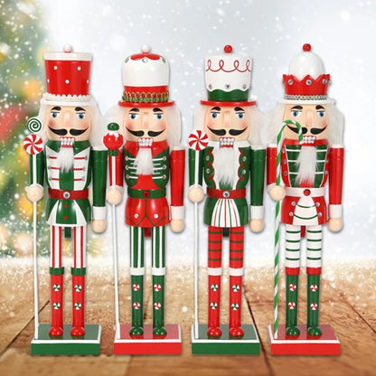 Elegant Candy Series Nutcrackers Ornament Handmade Christmas Nutcrackers 50CM Decors Candy Series with Ribbon Scepter