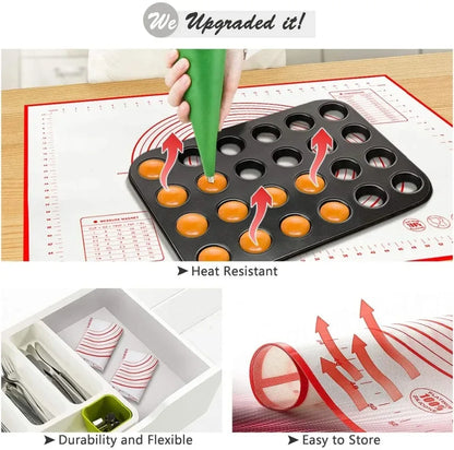 1PCS Kneading Dough Mat Silicone Baking Mat Pizza Cake Dough Maker Kitchen Cooking Grill Gadgets Bakeware