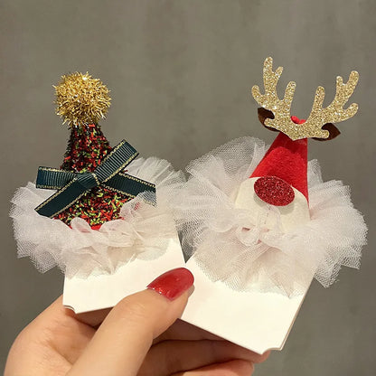 Christmas Hair Clips Girls Cute Deer Ear Party Headbands Xmas Hair Clips Hairpin Antlers Festive Headdresses Gifts Navidad Decor