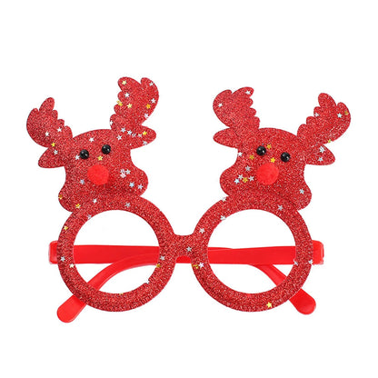 2024 Adult And Kids Christmas Xmas Decor New Year Gift Santa Snowman Glasses Christmas Glasses Frame Christmas Decorations