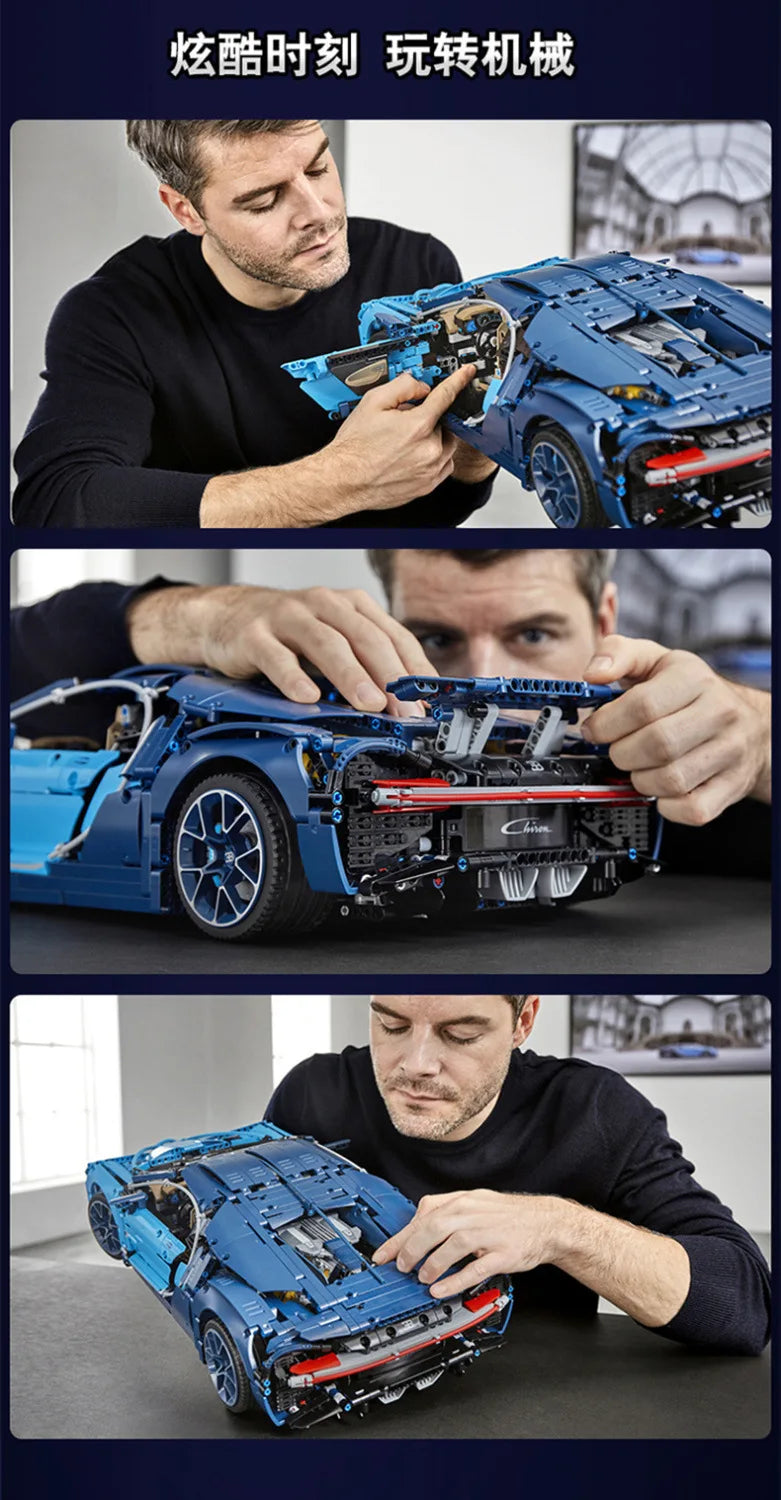 A Gift That Is Compatible With Building Blocks, And Difficult To Assemble Racing Car Models, Remote Control Sports Cars