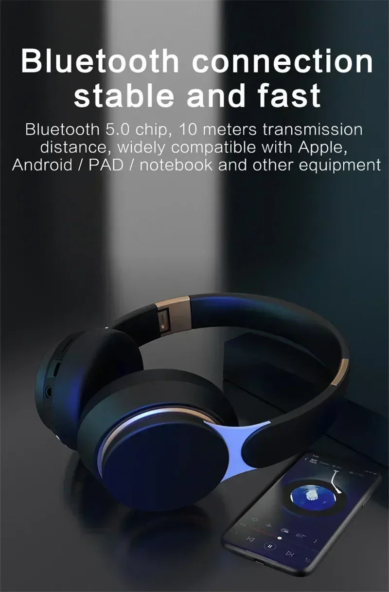 07S Wireless Headphones Earphone Bluetooth+TF HIFI Heavy Bass Headsets Play+3.5mm AUX 3 Modes Foldable Adjustable Stereo Gaming