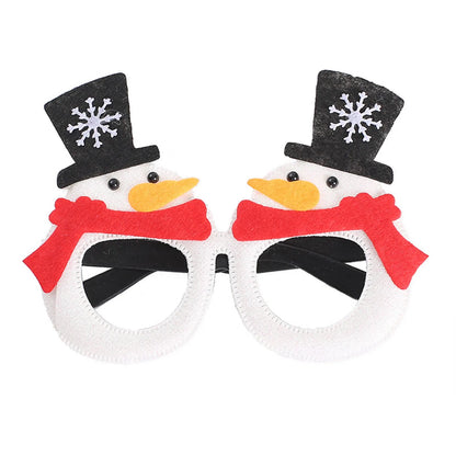 2024 Adult And Kids Christmas Xmas Decor New Year Gift Santa Snowman Glasses Christmas Glasses Frame Christmas Decorations