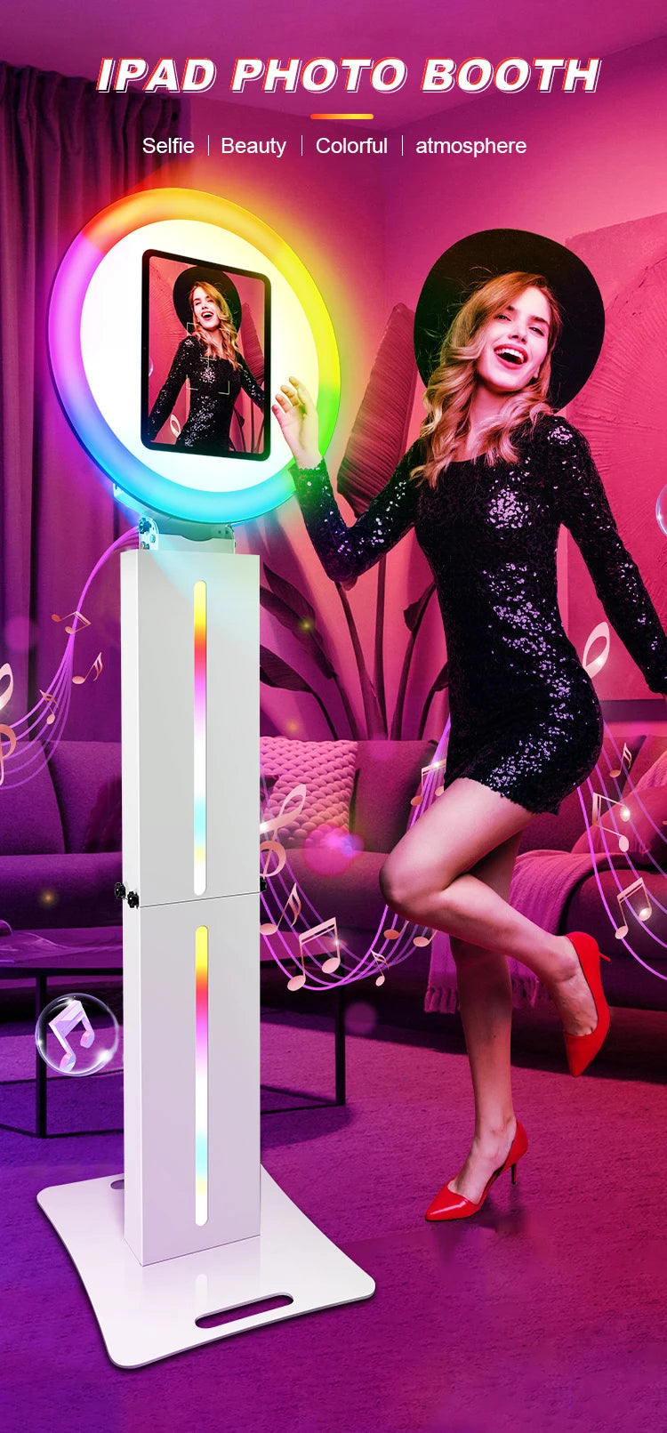 Photobooth Machines iPad Photo Booth Magic Mirror Metal For Thanksgiving Christmas Halloween Evening Parties Selfie Machine