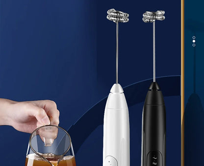 USB Rechargeable 2-in-1 Electric Egg Beater Blenders for Kitchen Items Mini Blender Mixer Coffee and Whiskey Stirrers Gadgets