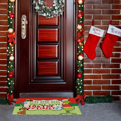 Xmas Welcome Christmas Mat Non-Slip And Washable Doormat Decoration Door Mat Entrance Rugs 40x60 cm/15.7x23.6 inches