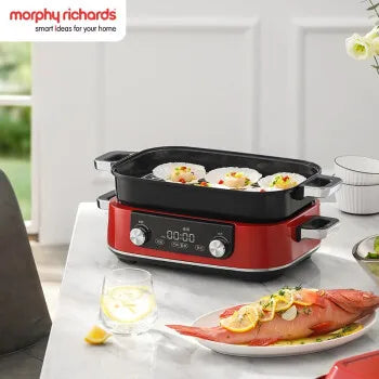 Morphy Richards Multi-Function Pot Electric Grill Kitchen Appliances Electric Hot Barbecue Electric Hot 1600W Hotpot Electric