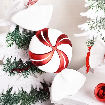 Christmas Large Candy Canes Christmas Tree Lollipop Decoration Ornaments White and Red Decorative for Home Party Decor Xmas Gift