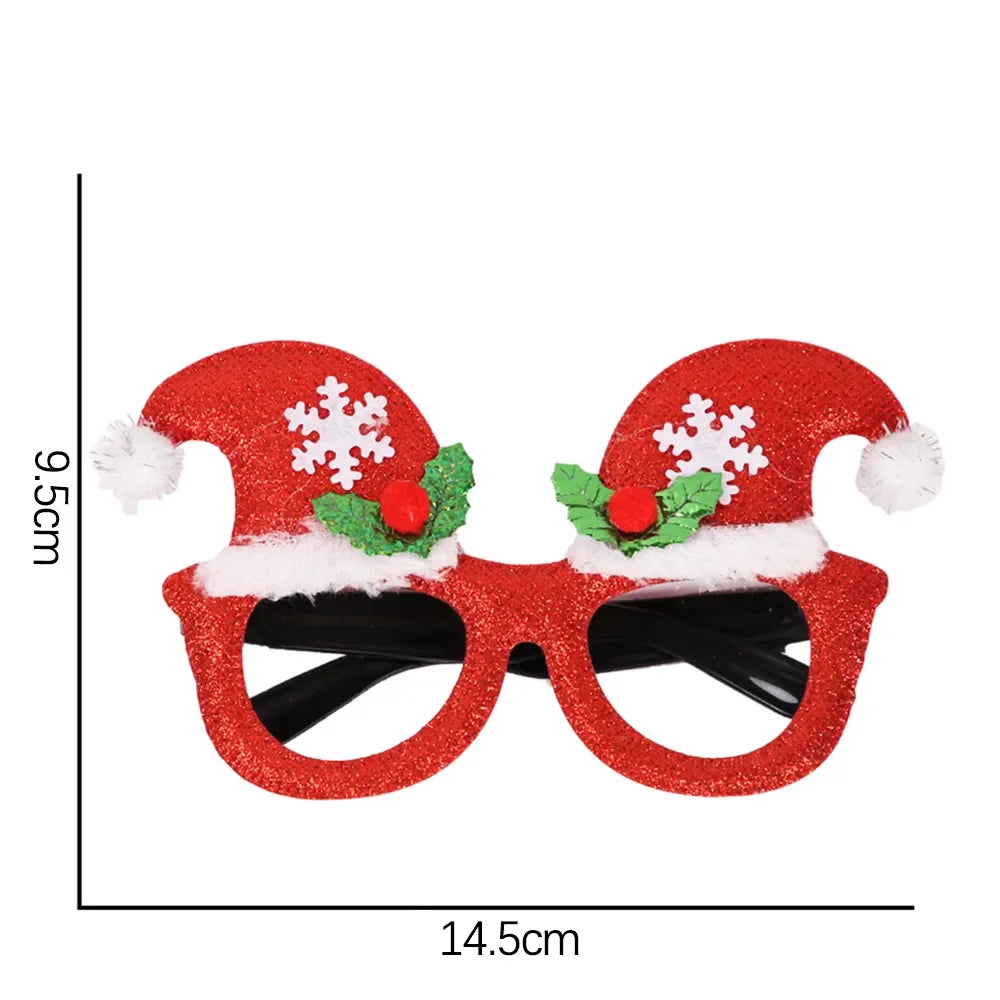 Christmas Glasses Plastic Decorative Glasses Kid Xmax Party Costume Accessory Photo Props Christmas Decoration decoración hogar