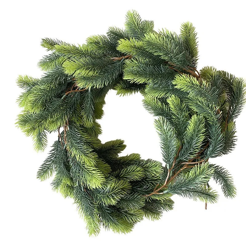 Christmas Garland Artificial Pine Needles Rattan Green Plants Hanging Ornament For Fireplace Staircase Xmas New Year Decor 2025