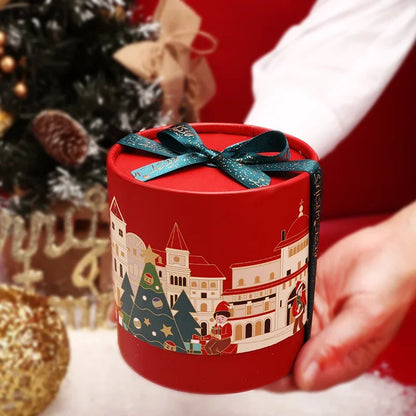 1Pcs Christmas Candy Box Christmas Eve Apples Gift Packing Box Mousse Christmas Cake Dessert Boxs Christmas Decoration Supplies