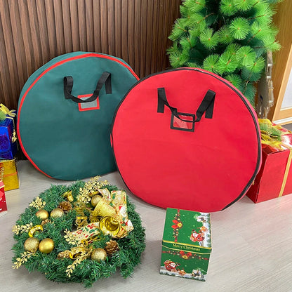 DINYAO Christmas Wreath Storage Bag with Thickened Oxford Cloth Seasonal Holiday Wreath Storage Container with Handle and Zipper