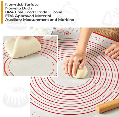 1PCS Kneading Dough Mat Silicone Baking Mat Pizza Cake Dough Maker Kitchen Cooking Grill Gadgets Bakeware