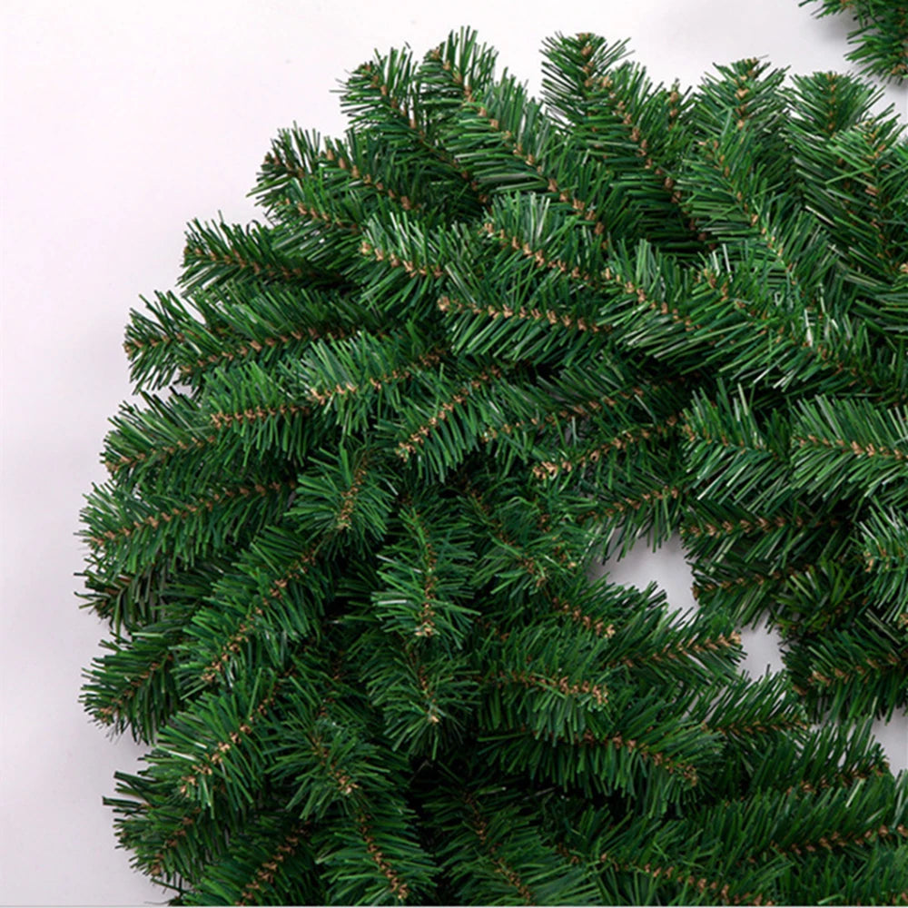 270cm Artificial Fir Wreath Christmas Artificial Green Garland Wreath Xmas Home Party Christmas Decoration Pine Tree Rattan