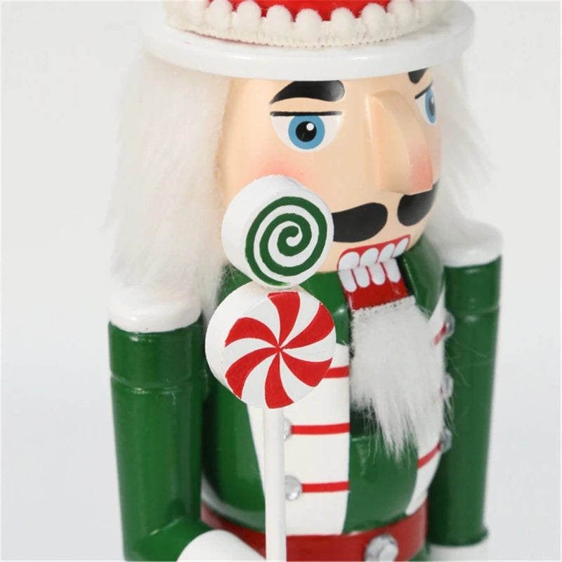 Elegant Candy Series Nutcrackers Ornament Handmade Christmas Nutcrackers 50CM Decors Candy Series with Ribbon Scepter