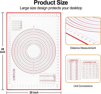 1PCS Kneading Dough Mat Silicone Baking Mat Pizza Cake Dough Maker Kitchen Cooking Grill Gadgets Bakeware