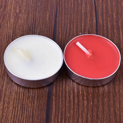 50pcs Smokeless Candle Set Small Canned Tea Wax Home Decoration Candles For Christmas Thanksgiving Day Halloween Ornaments