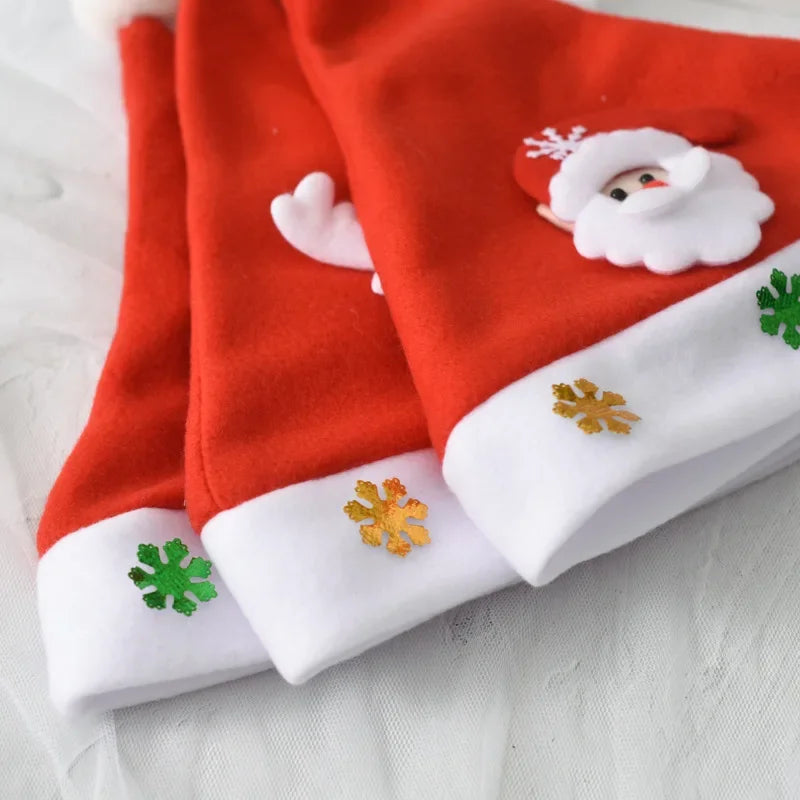 Christmas Hats New Year Santa Claus  Snowman ElK Cap For Kindergarten Home Party  Adult Xmas Gift Decoration