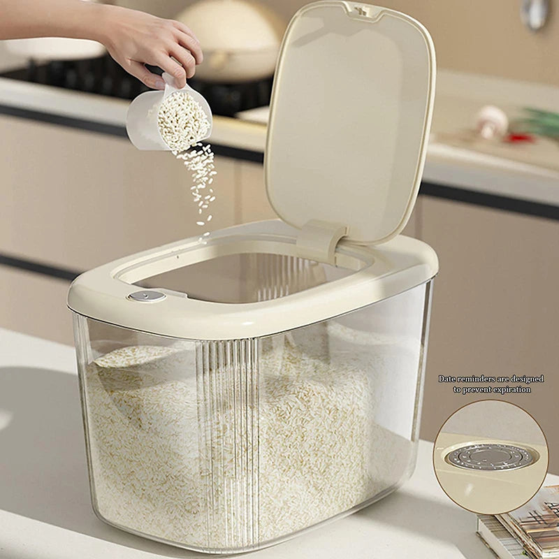 Moisture-proof Rice Bucket With Cup Container