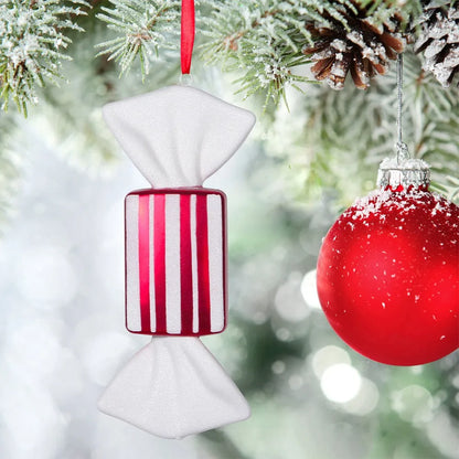 Christmas Large Candy Canes Christmas Tree Lollipop Decoration Ornaments White and Red Decorative for Home Party Decor Xmas Gift