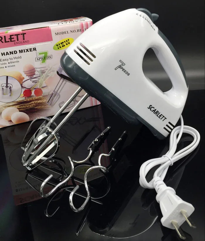 7 Speed Dough Hand Mini Mixer Food Blender Multifunctional Food Processor Kitchen Mini Electric Manual Cooking Tools