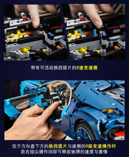 A Gift That Is Compatible With Building Blocks, And Difficult To Assemble Racing Car Models, Remote Control Sports Cars