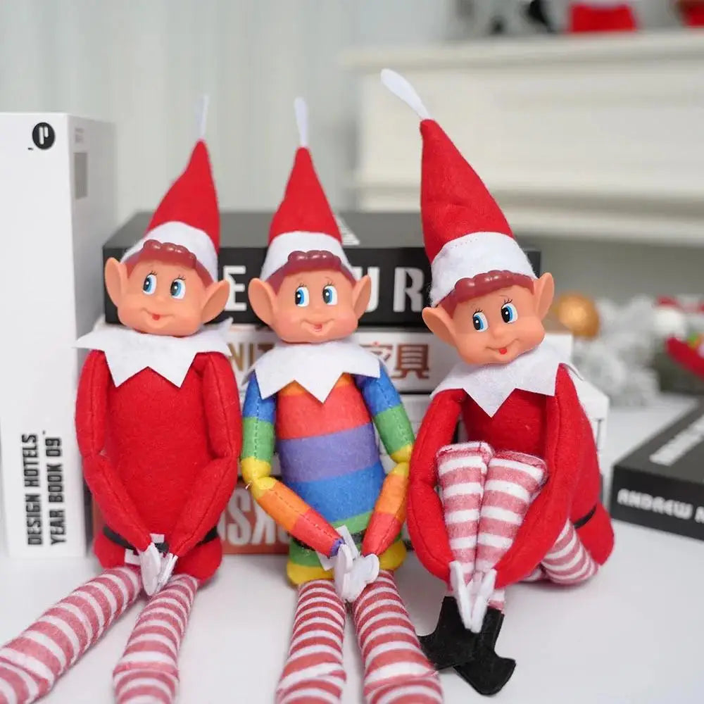 Christmas Elf Plush Toy Home Decor Bookshelf Ornaments Fairy Tale Long Leg Doll Christmas New Year Decorations New Year Gifts