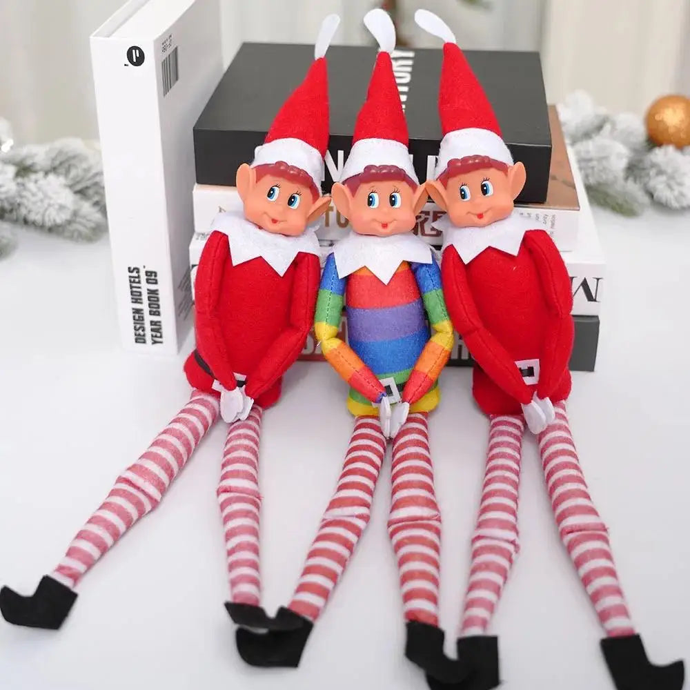 Christmas Elf Plush Toy Home Decor Bookshelf Ornaments Fairy Tale Long Leg Doll Christmas New Year Decorations New Year Gifts