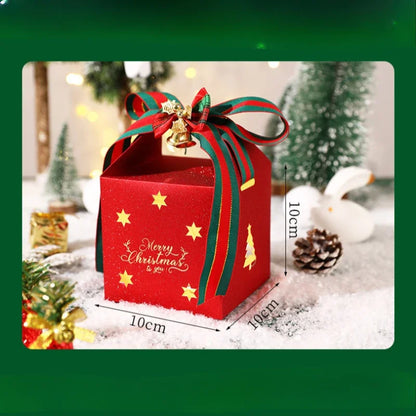 2024 Christmas Apple Box Gift Box Christmas Eve Apple Packaging Decoration Box Handbag Holiday Props Party Decorations