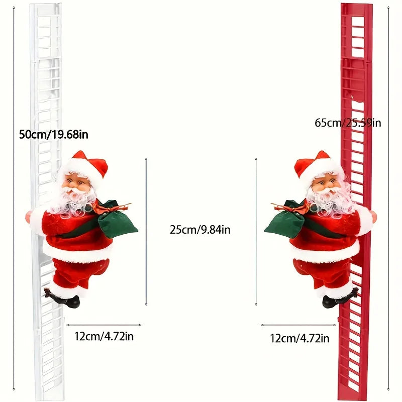 Christmas Decoration Electric Ladder Santa Claus Climbing Beads Santa Claus Children's Gift Mall Christmas Tree Decoration