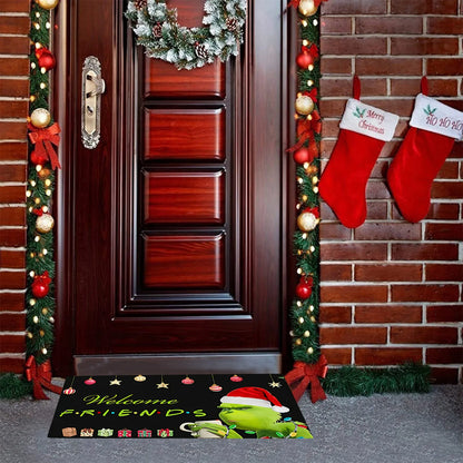 Xmas Welcome Christmas Mat Non-Slip And Washable Doormat Decoration Door Mat Entrance Rugs 40x60 cm/15.7x23.6 inches