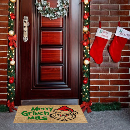 Xmas Welcome Christmas Mat Non-Slip And Washable Doormat Decoration Door Mat Entrance Rugs 40x60 cm/15.7x23.6 inches