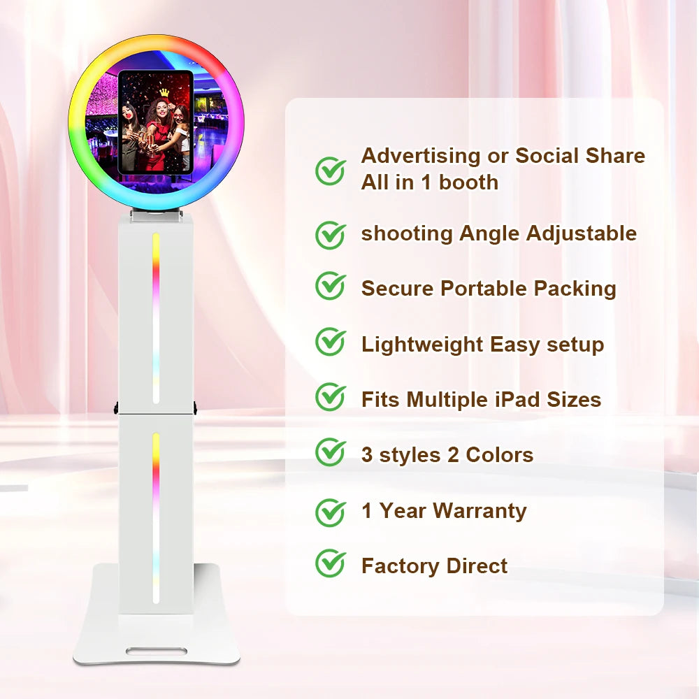 Photobooth Machines iPad Photo Booth Magic Mirror Metal For Thanksgiving Christmas Halloween Evening Parties Selfie Machine